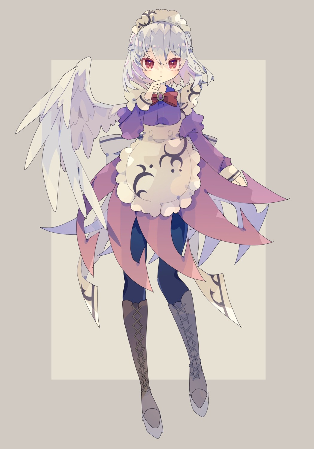 kishin_sagume, maid, niko_rashika, pantyhose, touhou, wings