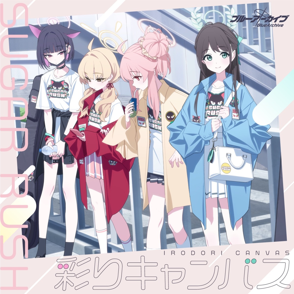 animal_ears, blue_archive, disc_cover, garter, halo, ibaragi_yoshimi, kurimura_airi, kyouyama_kazusa
