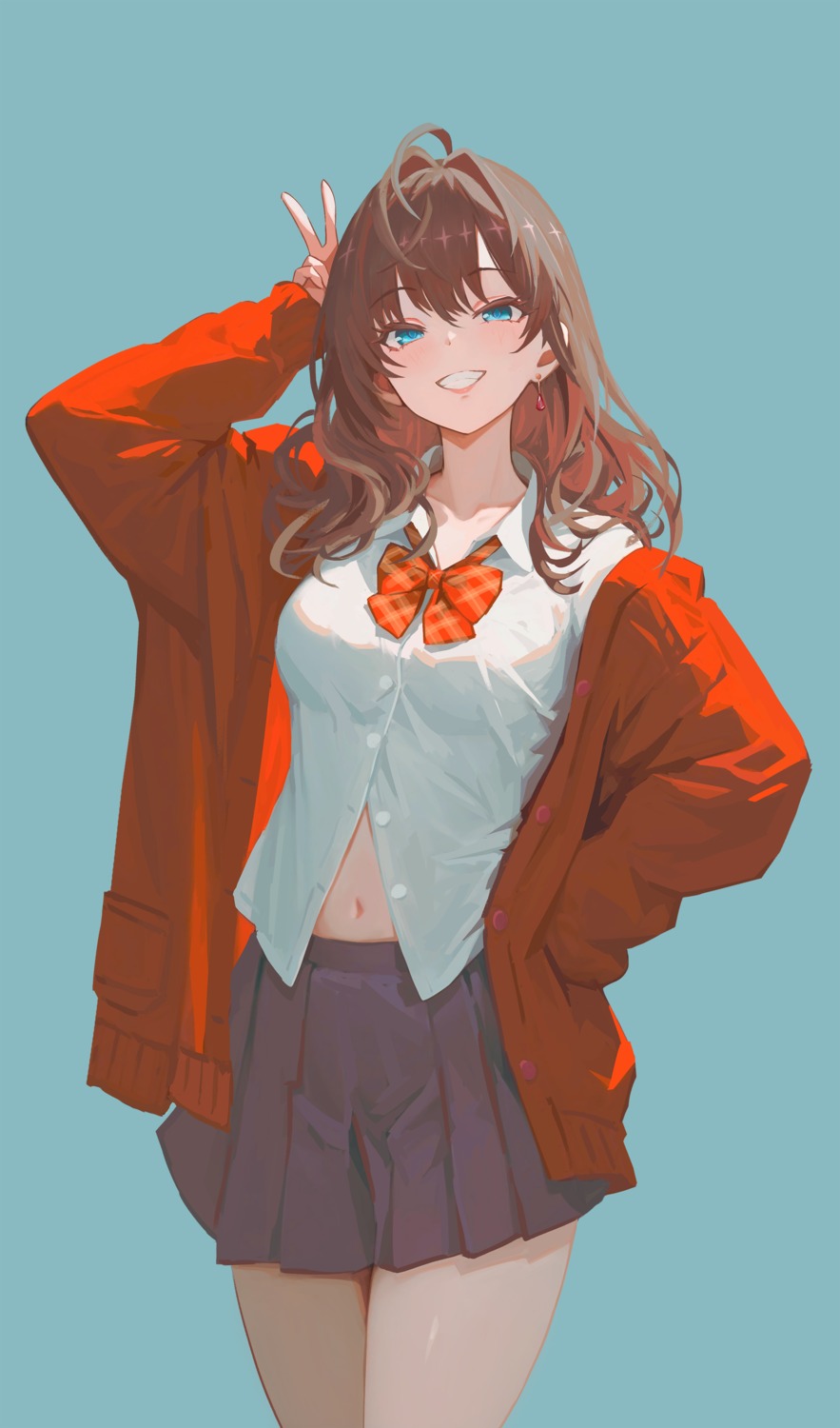ichinose_shiki, qingli_ye, seifuku, sweater, the_idolm@ster, the_idolm@ster_cinderella_girls