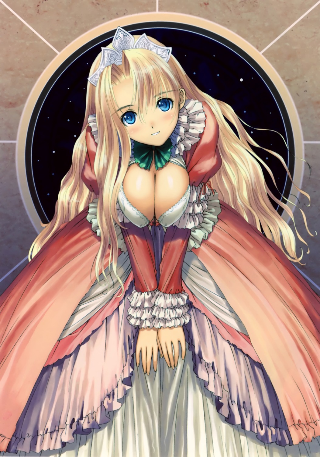 arcana_(game), ciel_(company), cleavage, dress, harp, tony_taka