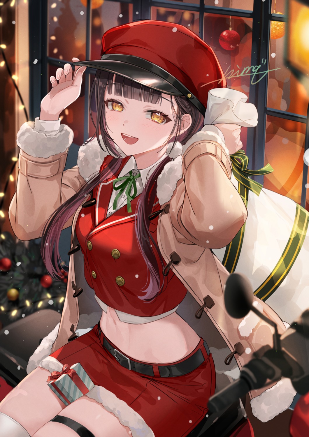 christmas, garter, nima_(niru54), thighhighs