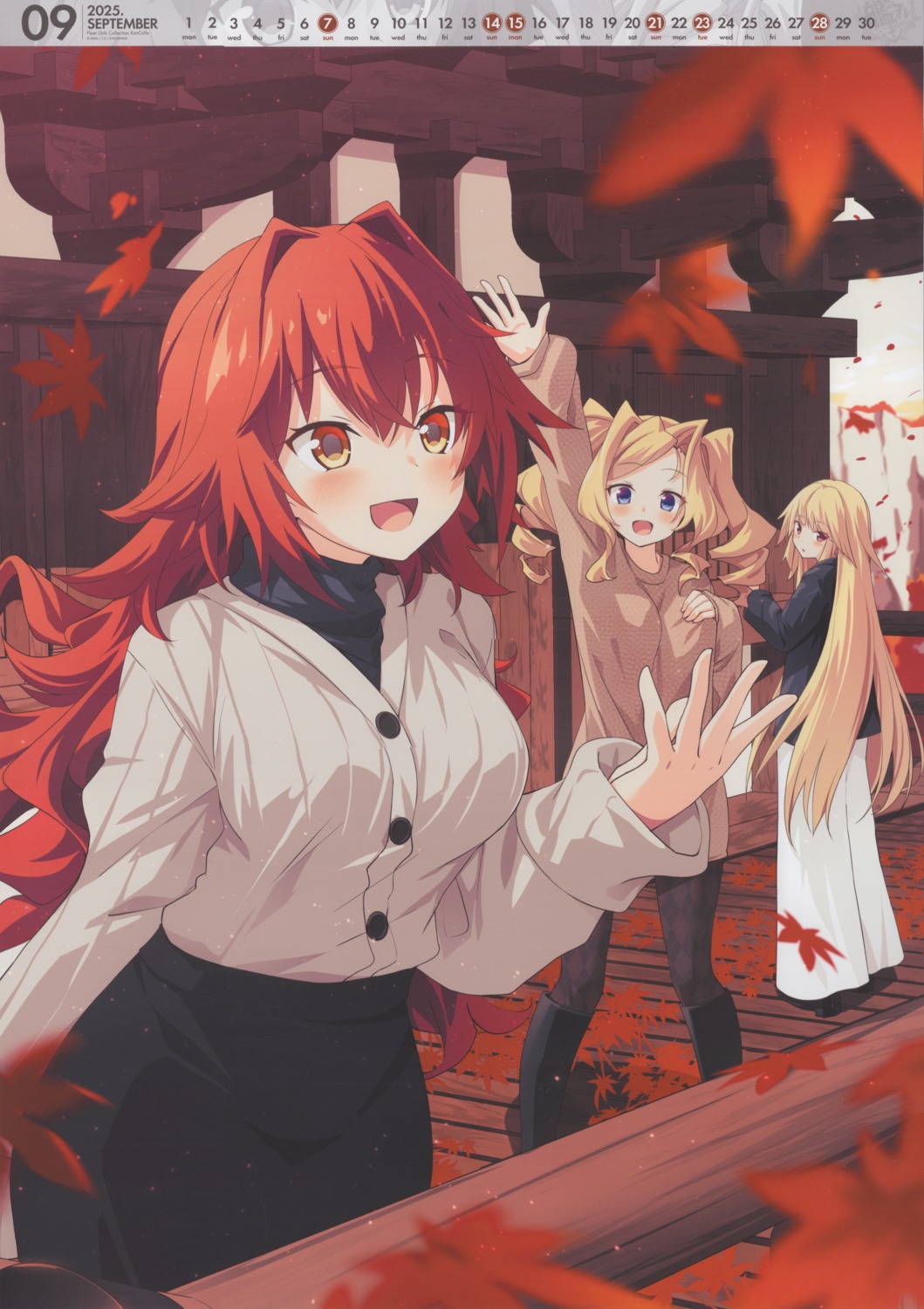 brooklyn_(kancolle), calendar, honolulu_(kancolle), kantai_collection, phoenix_(kancolle), ugume