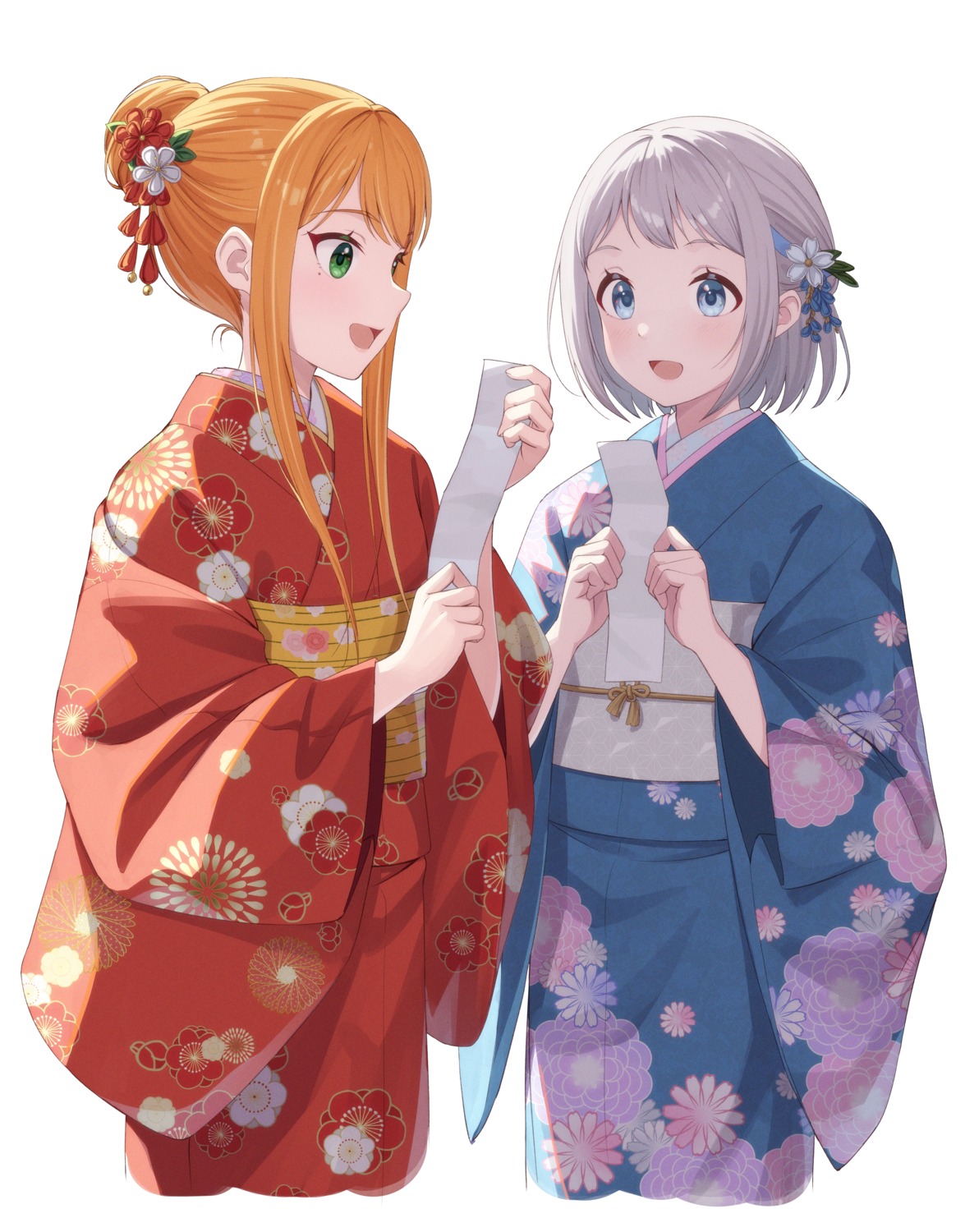 gakuen_idolm@ster, katsuragi_lilja, kimono, shiun_sumika, the_idolm@ster, tsunenorip