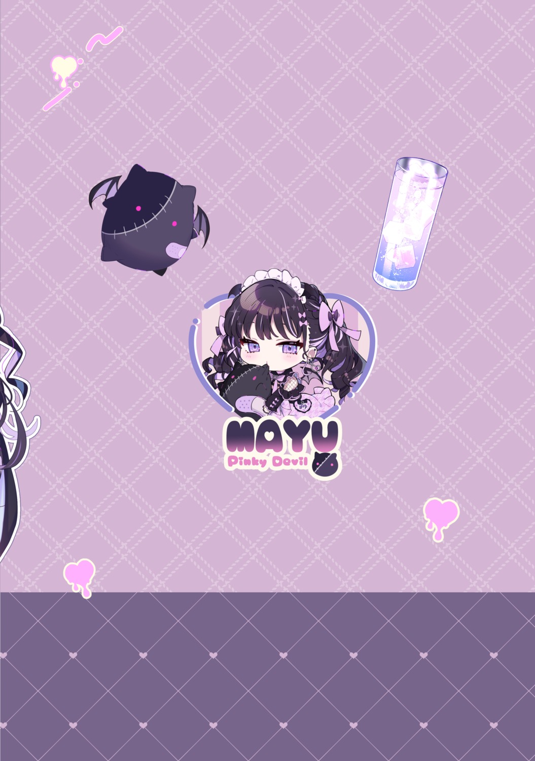 chibi, fishnets, katto_(viking), kuronuma_mayu, maid, viking, wings