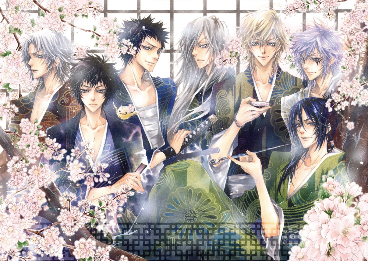 byakuran, dino, gokudera_hayato, heterochromia, hibari_kyoya, katekyo_hitman_reborn!, kimono, lee_sun-young