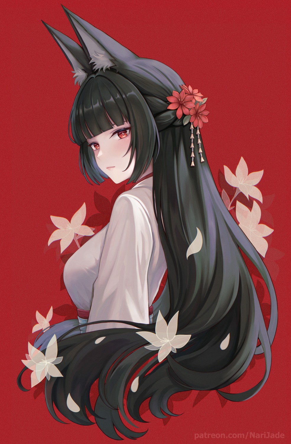 animal_ears, hoshimi_miyabi, japanese_clothes, kitsune, narijade, zenless_zone_zero