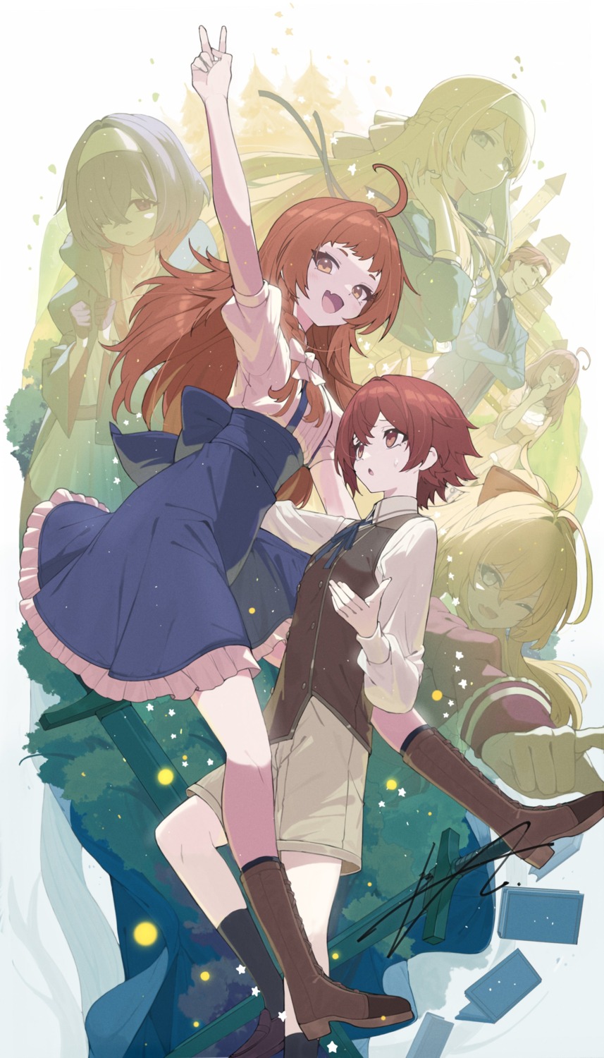 bridget_(magic_maker), dress, emma_(magic_maker), gawain_(magic_maker), magic_maker_~isekai_mahou_no_tsukurikata~, marie_(magic_maker), raffina_(magic_maker), rose_(magic_maker)