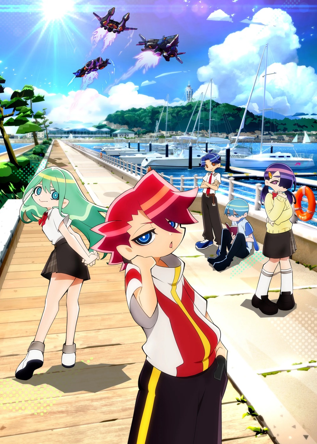 amaha_momohime, hatano_toshi, ichiki_sayo, ootori_sakko, seifuku, sousei_no_aquarion_myth_of_emotions, sweater, tagme, tsukishiro_rimiya