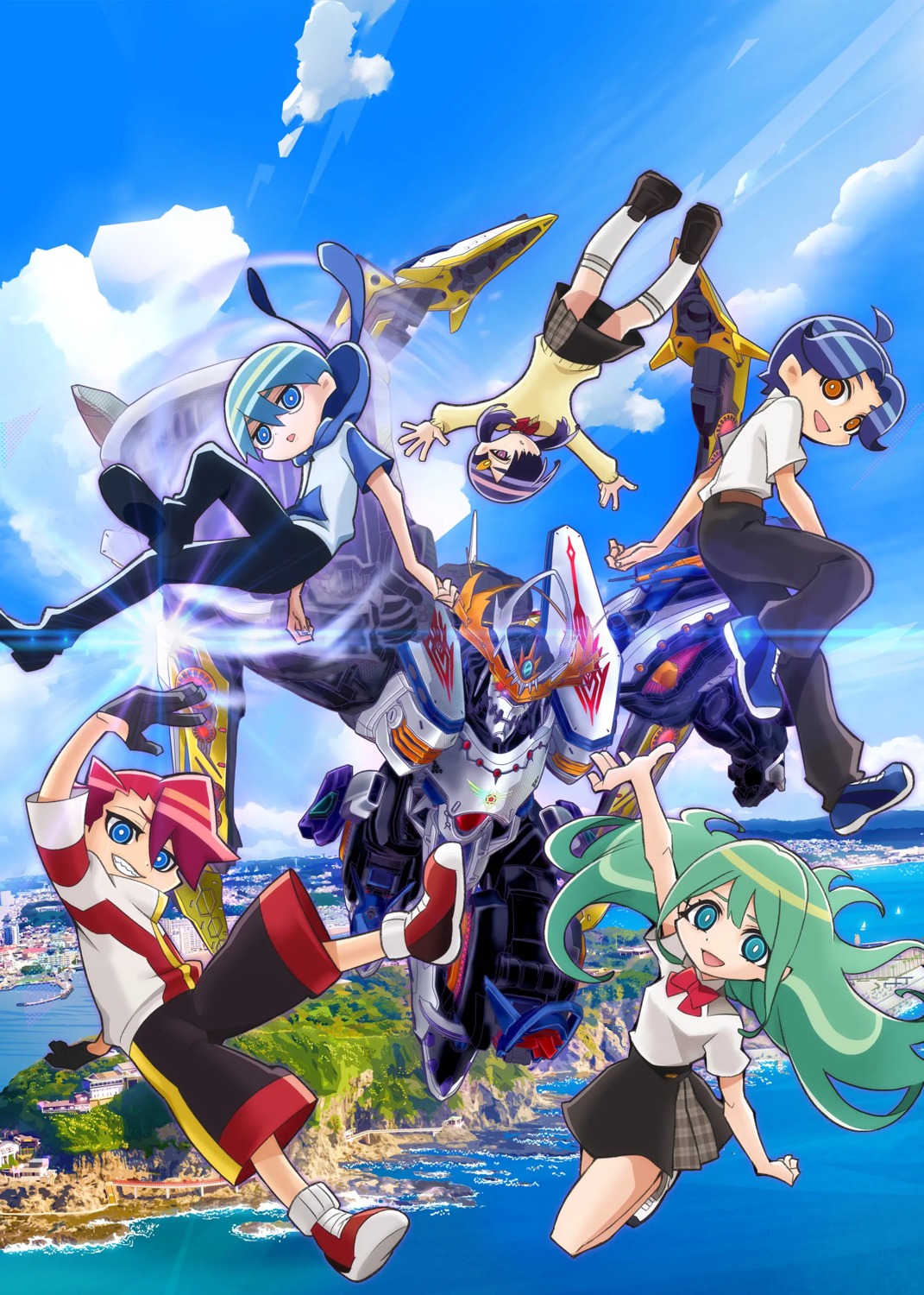 amaha_momohime, hatano_toshi, ichiki_sayo, mecha, ootori_sakko, seifuku, sousei_no_aquarion_myth_of_emotions, sweater, tagme, tsukishiro_rimiya