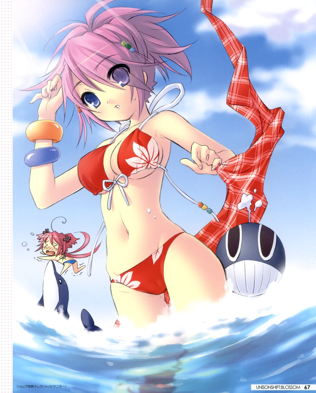 akizuki_nagi, bikini, chibi, ito_noizi, momose_hikaru, peace@pieces, swimsuits