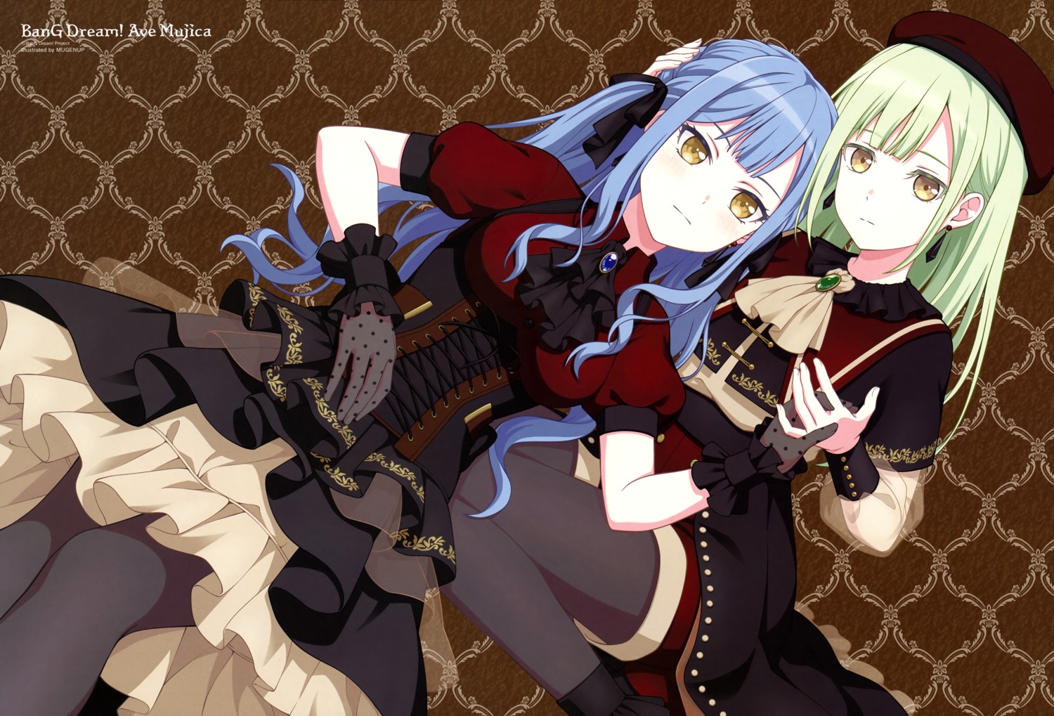 bang_dream!, bang_dream!_ave_mujica, corset, mugenup, pantyhose, see_through, togawa_sakiko, uniform