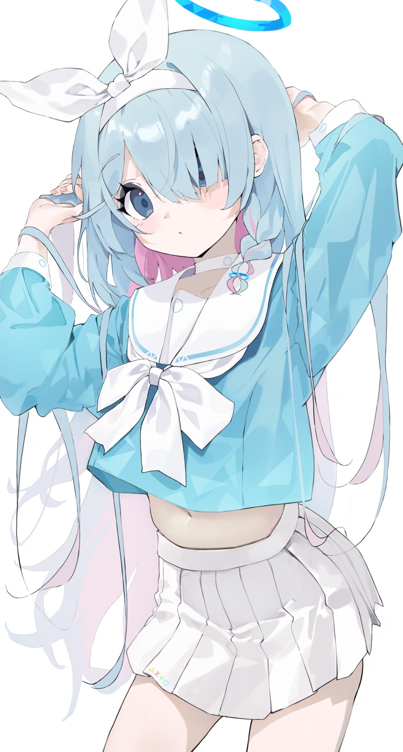 aid!, arona_(blue_archive), blue_archive, halo, seifuku