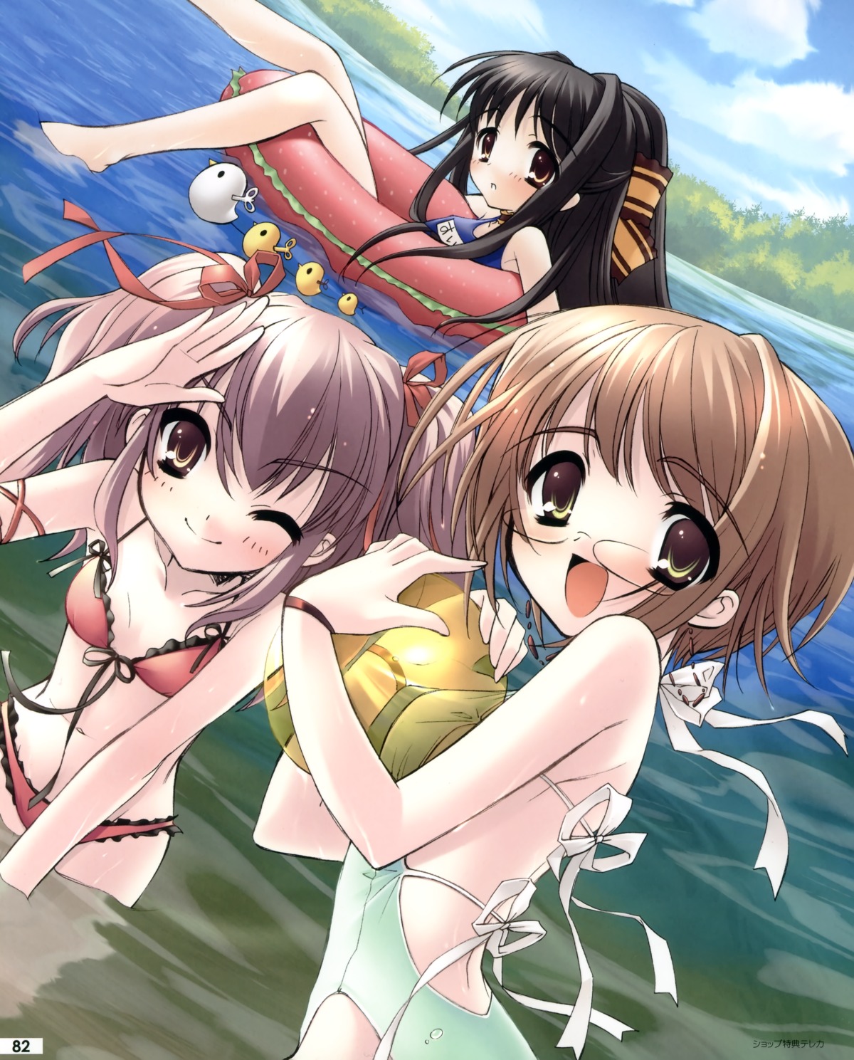 bikini, ito_noizi, komorebi_ni_yureru_tama_no_koe, kouenji_ayana, school_swimsuit, sui, swimsuits, tachibana_koharu