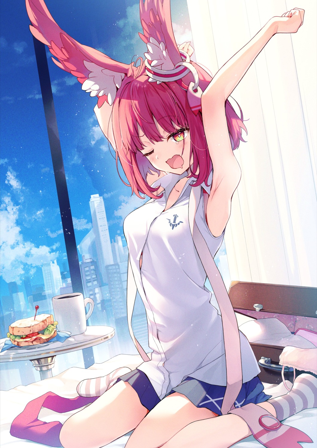 animal_ears, bcoca, bunny_ears, kochira_shuumatsu_teitai_iinkai., koito_hikari, seifuku