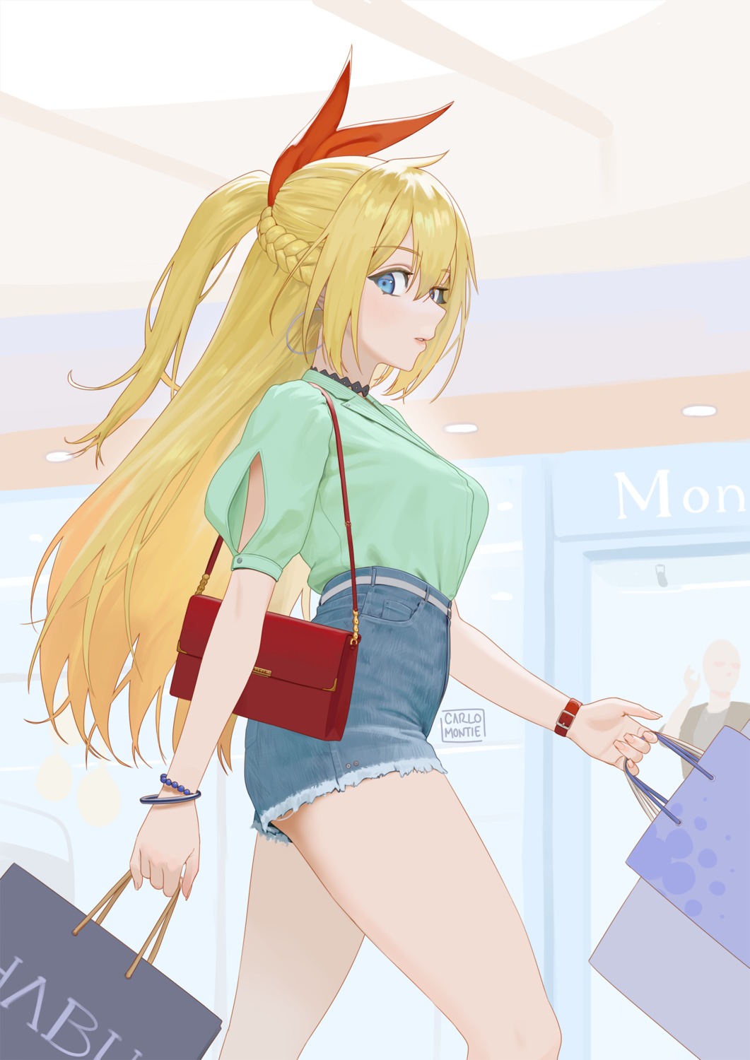 carlo_montie, kirisaki_chitoge, nisekoi, torn_clothes