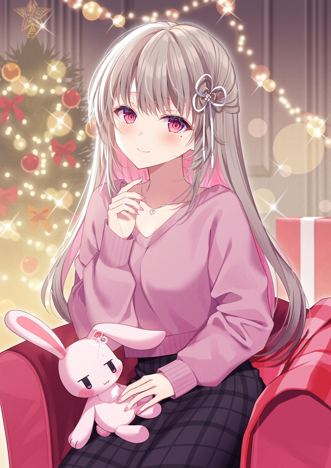 ayaginu_temari, christmas, isekai_tensei_shite_v_ni_narimashita, myusha, sweater