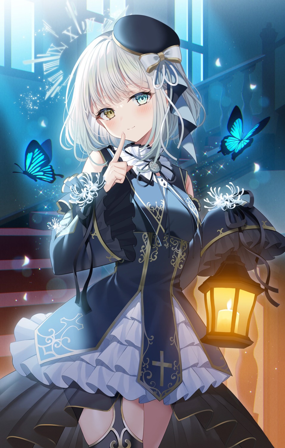 amahari_koishi, detexted, halo, heterochromia, indie_virtual_youtuber, lolita_fashion, myusha, photoshop