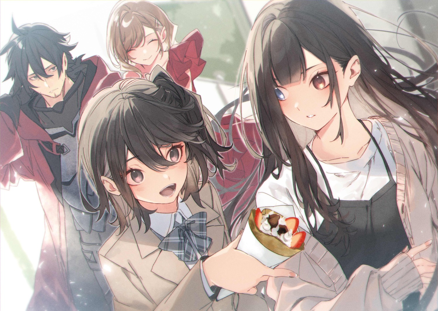 armor, asada_kana, dress, heterochromia, igami_kousuke, kuwashima_rein, saitei_rank_no_boukensha_yuusha_shoujo_wo_sodateru, seifuku