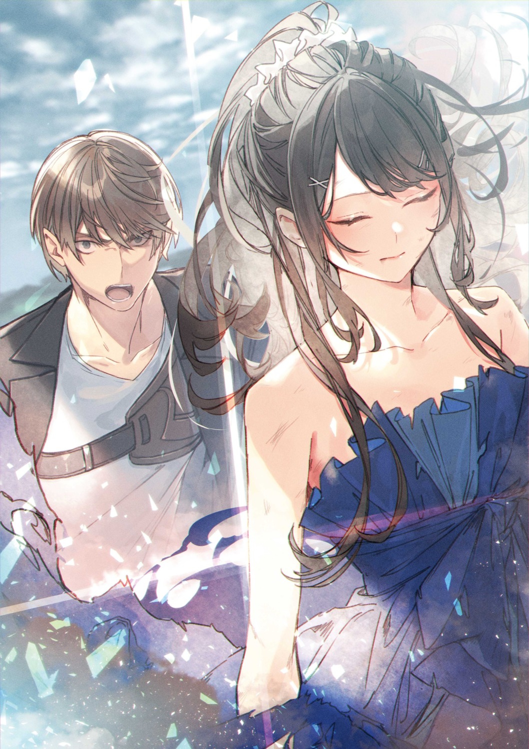 dress, kuwashima_rein, miyano_mizuki, no_bra, saitei_rank_no_boukensha_yuusha_shoujo_wo_sodateru