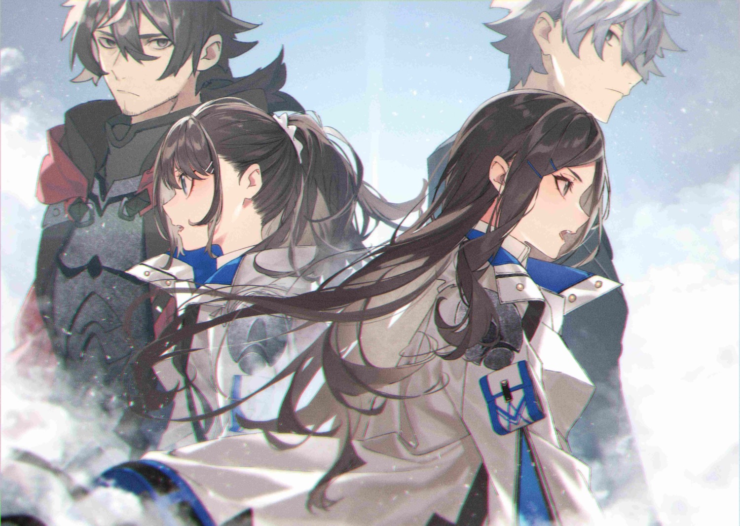 amachi_asuka, armor, igami_kousuke, kudou_shun, kuwashima_rein, miyano_mizuki, saitei_rank_no_boukensha_yuusha_shoujo_wo_sodateru