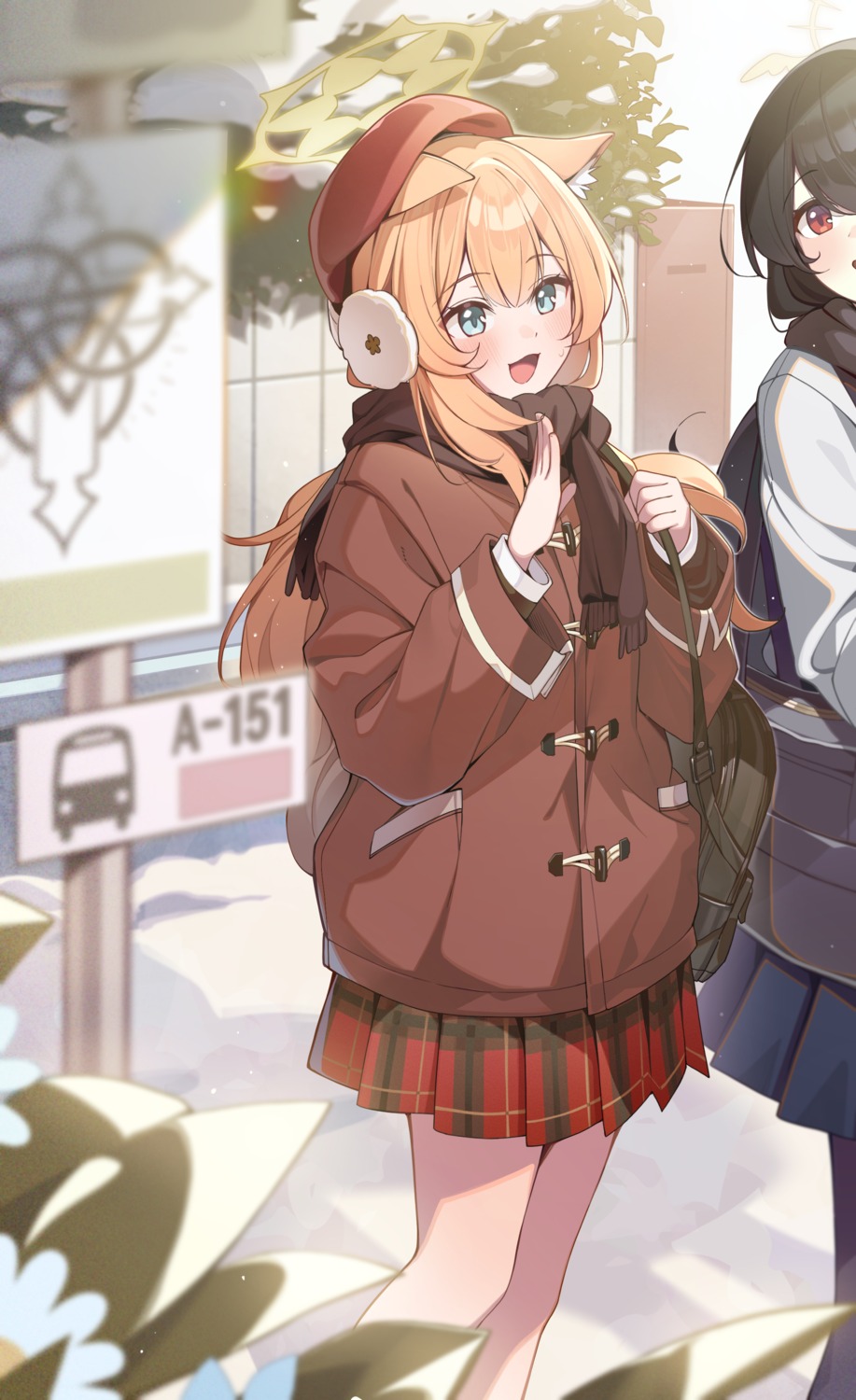 animal_ears, blue_archive, halo, iochi_mari, kurobi_(netisz), nekomimi, pantyhose, seifuku