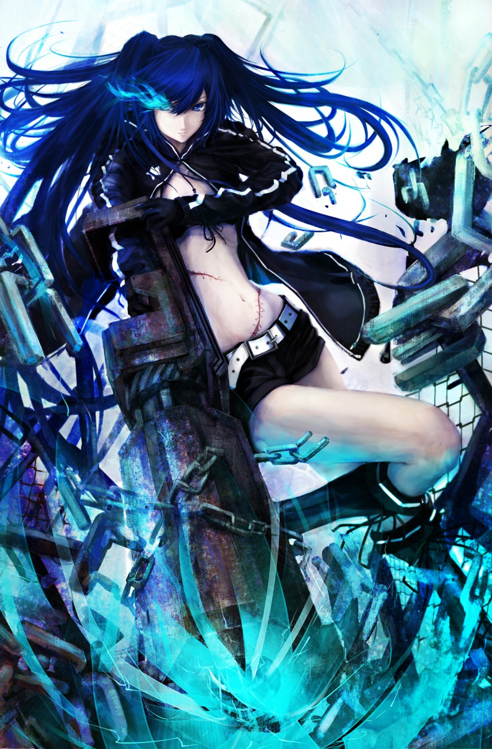 black_rock_shooter, black_rock_shooter_(character), takakyo, vocaloid
