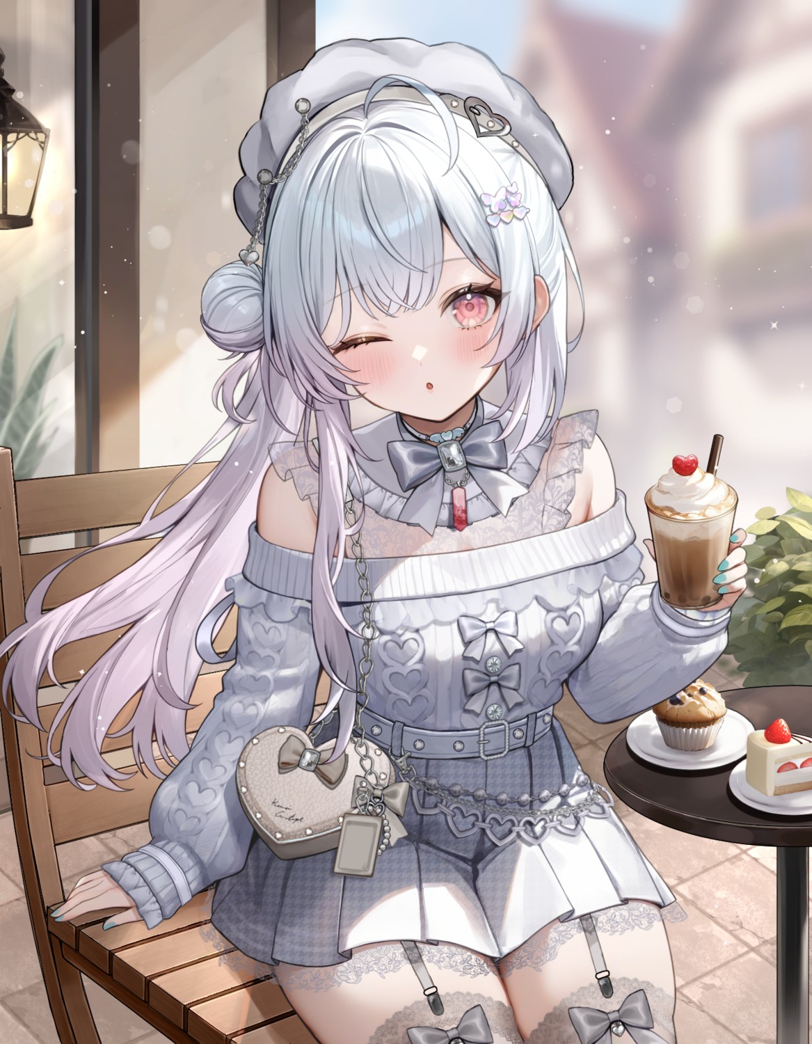 aria_(ariacue), no_bra, see_through, stockings, sweater, thighhighs, vrchat