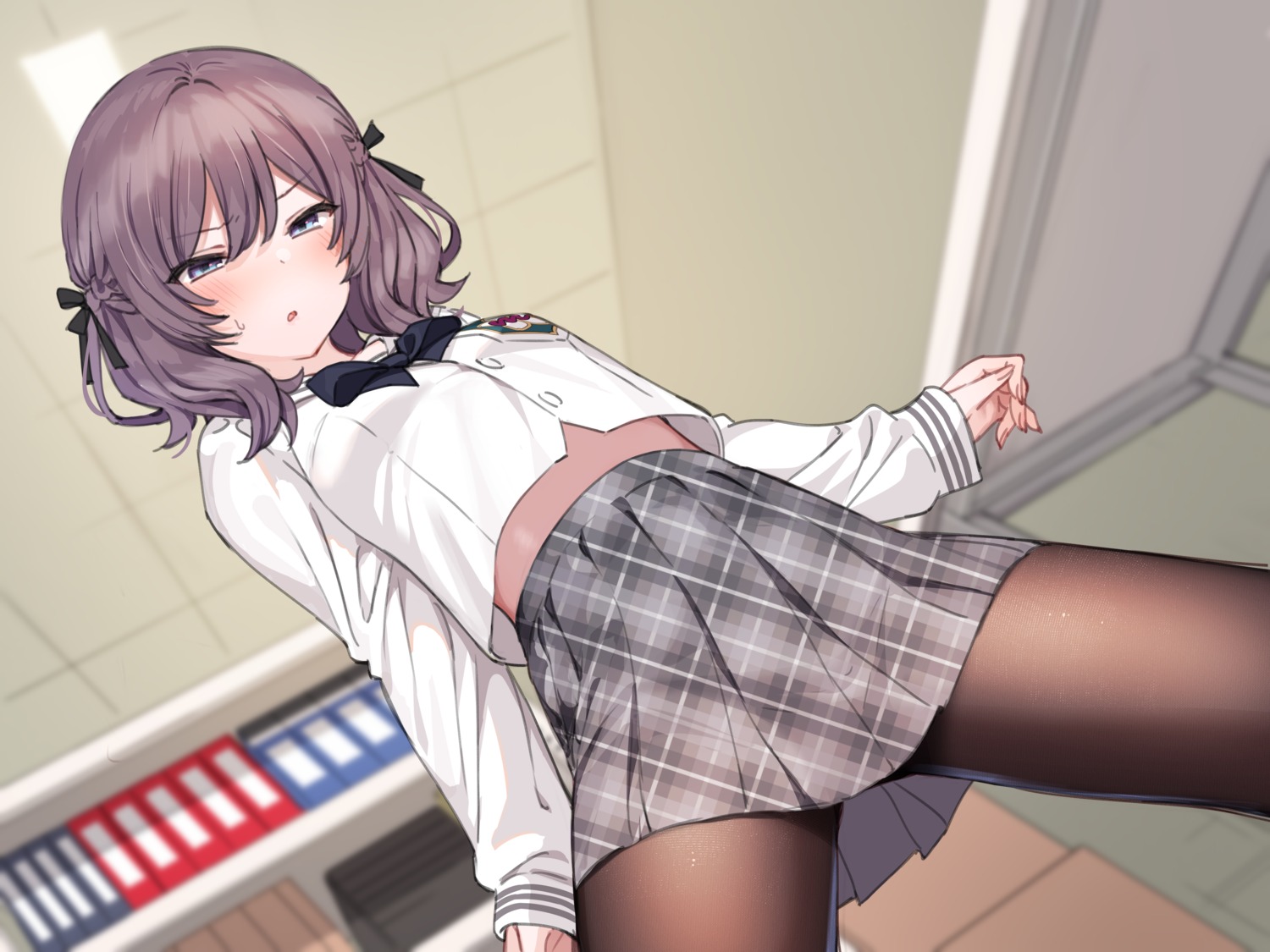 mankai_kaika, pantyhose, seifuku