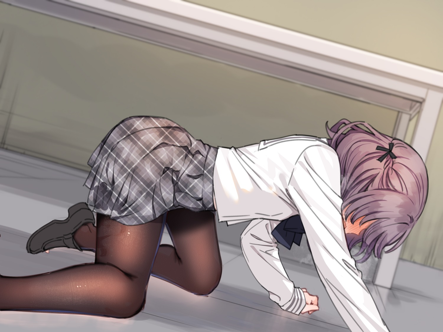 mankai_kaika, pantyhose, seifuku