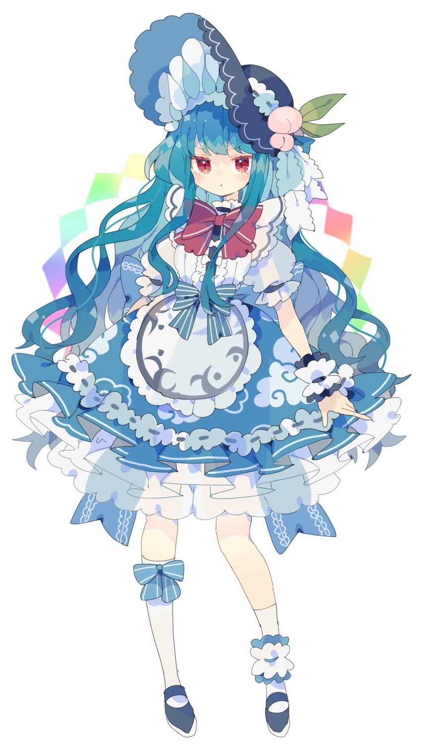 dress, hinanawi_tenshi, niko_rashika, see_through, touhou
