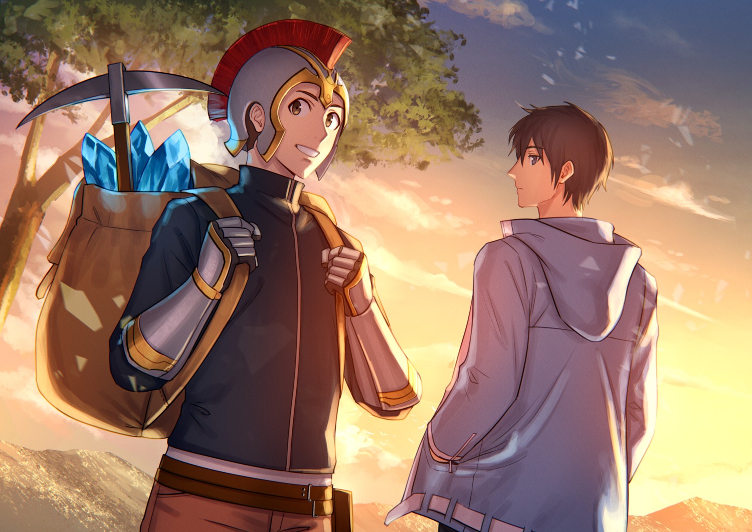 anbe_yoshirou, armor, male, na_honjaman_level_up, sung_jin-woo, weapon, yoo_jin-ho