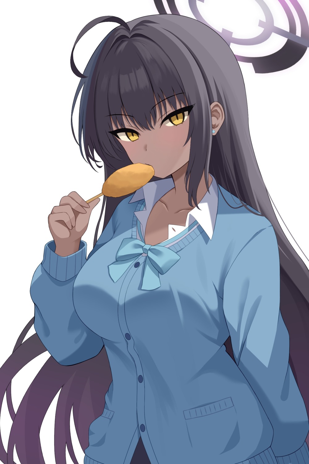 blue_archive, halo, kakudate_karin, raimu_(clanberry000), seifuku, sweater