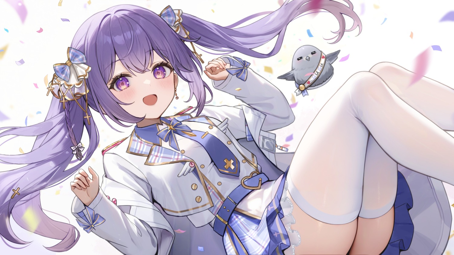 aria_(ariacue), skirt_lift, thighhighs, uniform