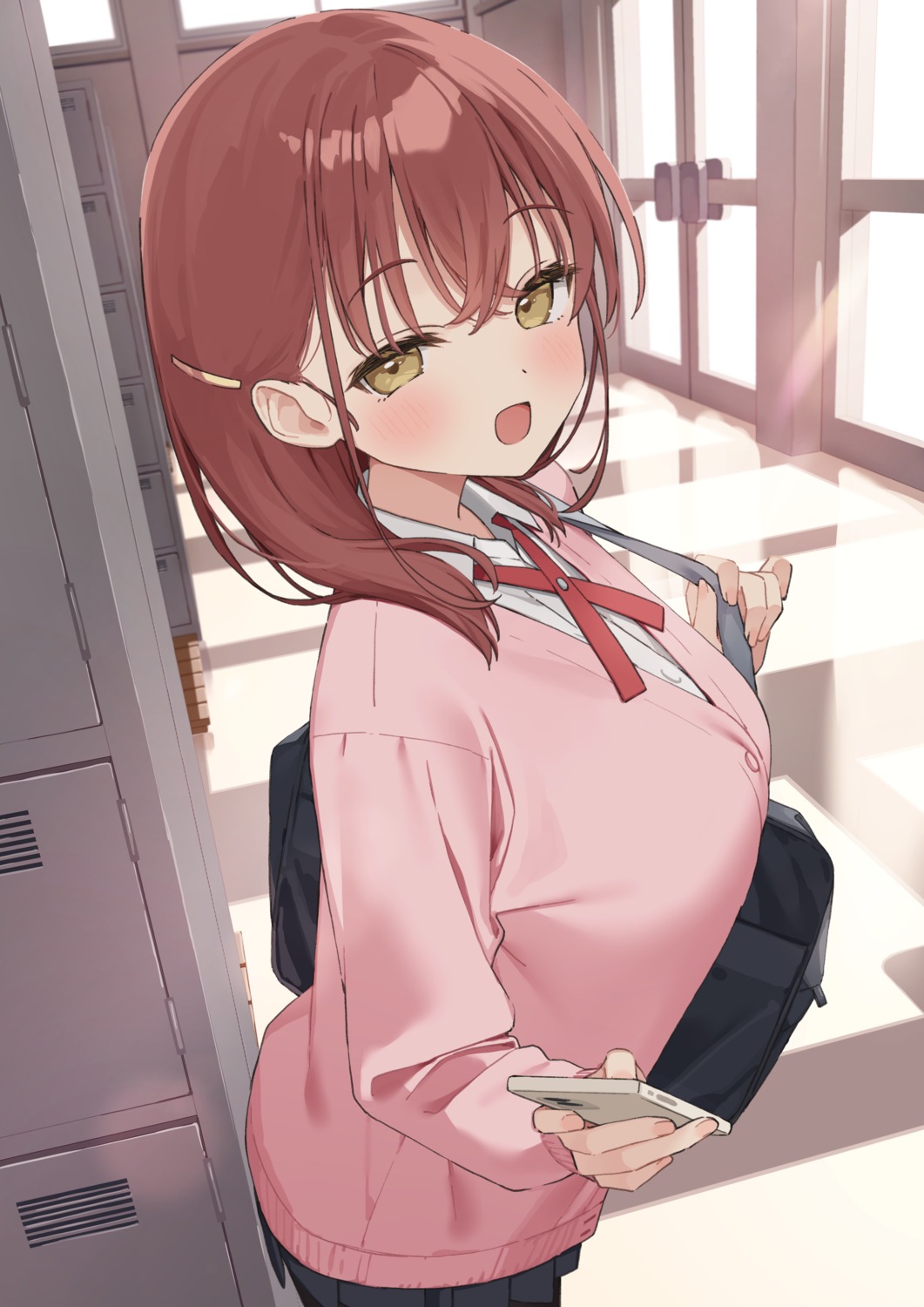 akari_(muninshiki), muninshiki, pantyhose, seifuku, sweater