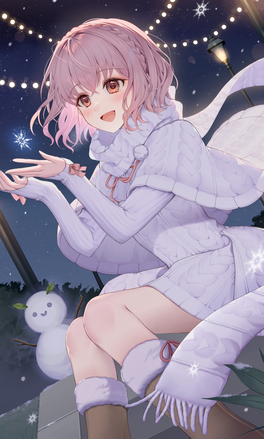 date_a_live, dress, ion_(on01e), skirt_lift, sonogami_rinne, sweater