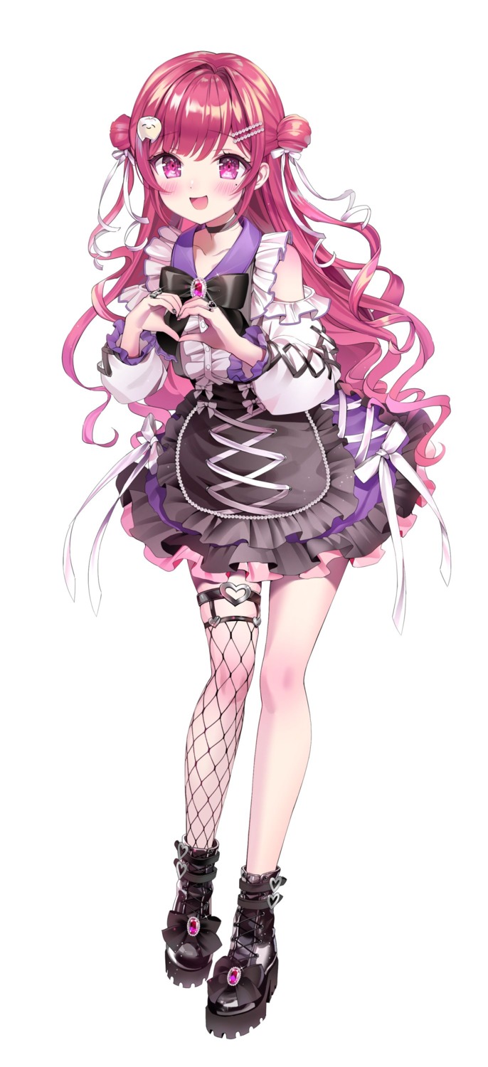 dress, fishnets, garter, luna_nyann, stockings, thighhighs