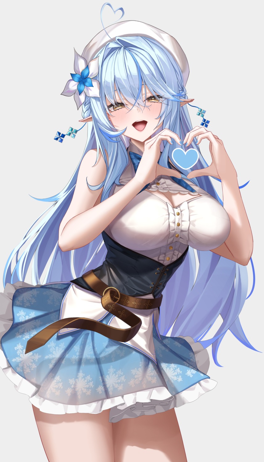 bratja, cleavage, elf, hololive, pointy_ears, yukihana_lamy