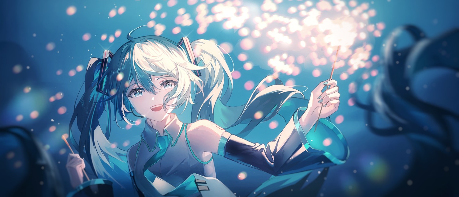 hatsune_miku, ji_ye_fan_sheng, tattoo, vocaloid