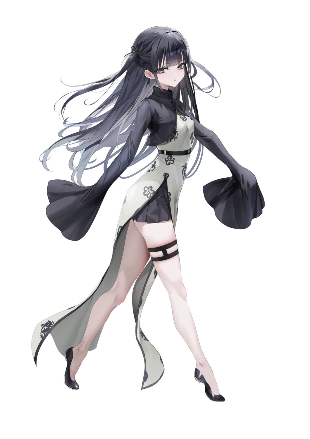 asian_clothes, awahime_(shibou_yuugi), garter, nekometaru, shibou_yuugi_de_meshi_wo_kuu.