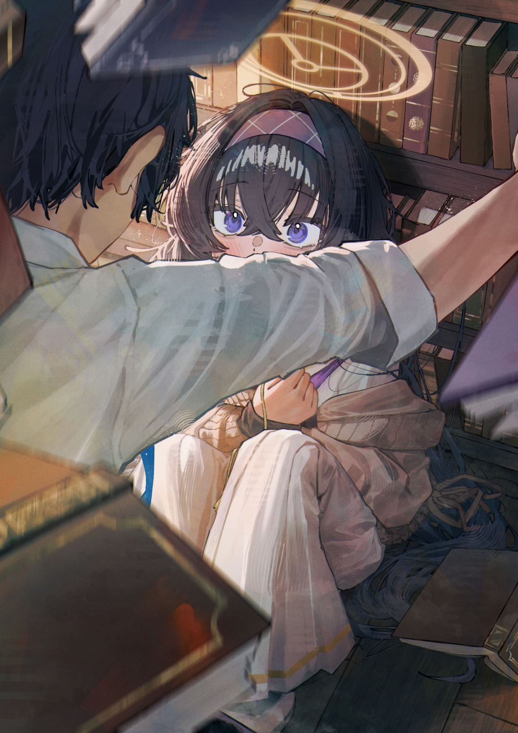betabeet, blue_archive, halo, kozeki_ui, seifuku, sweater