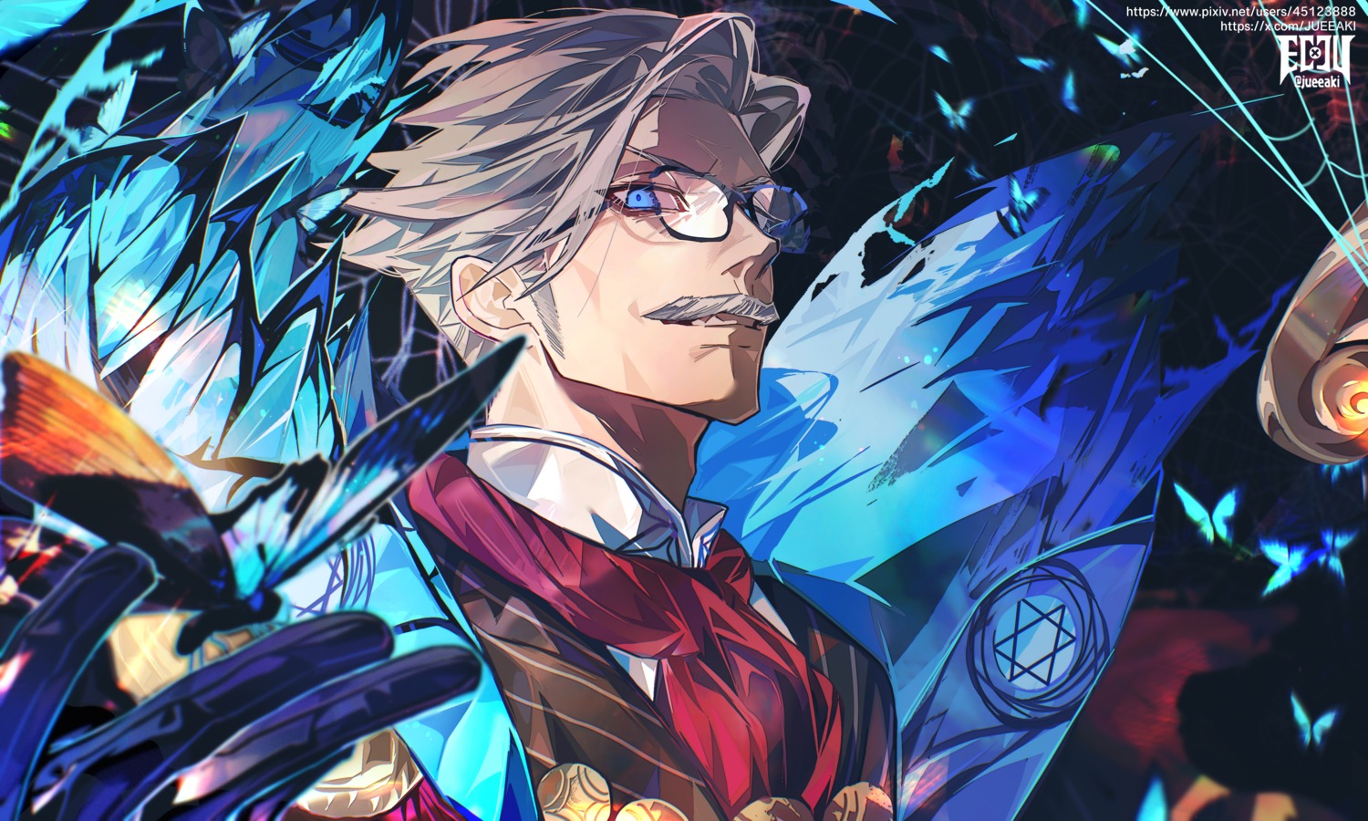 eeju, fate/grand_order, james_moriarty_(fate), male, megane