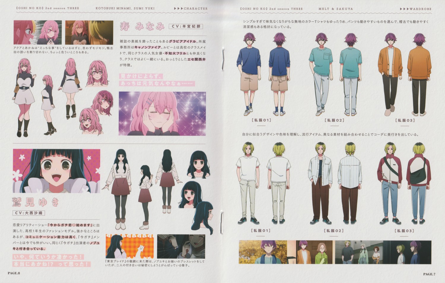 [oshi_no_ko], character_design, crease, dress, expression, fixme, heels, hirayama_kanna