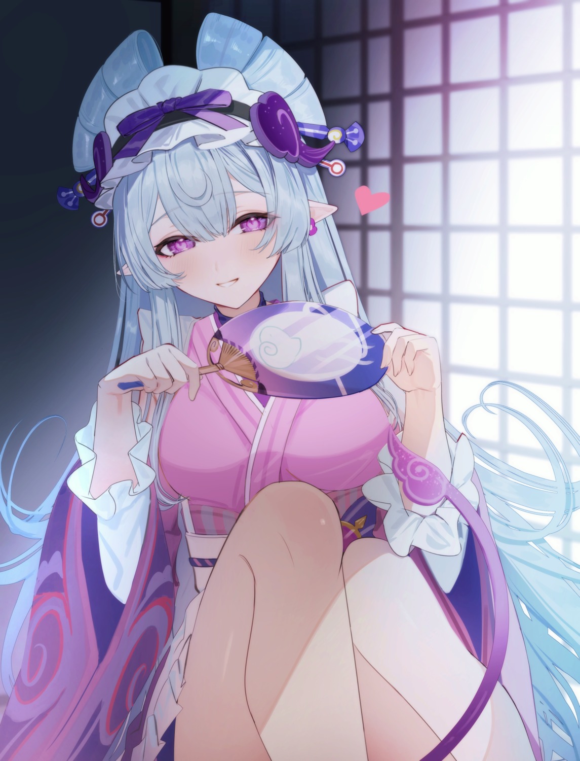 genshin_impact, maid, pointy_ears, shandega, tail, wa_maid, yumemizuki_mizuki