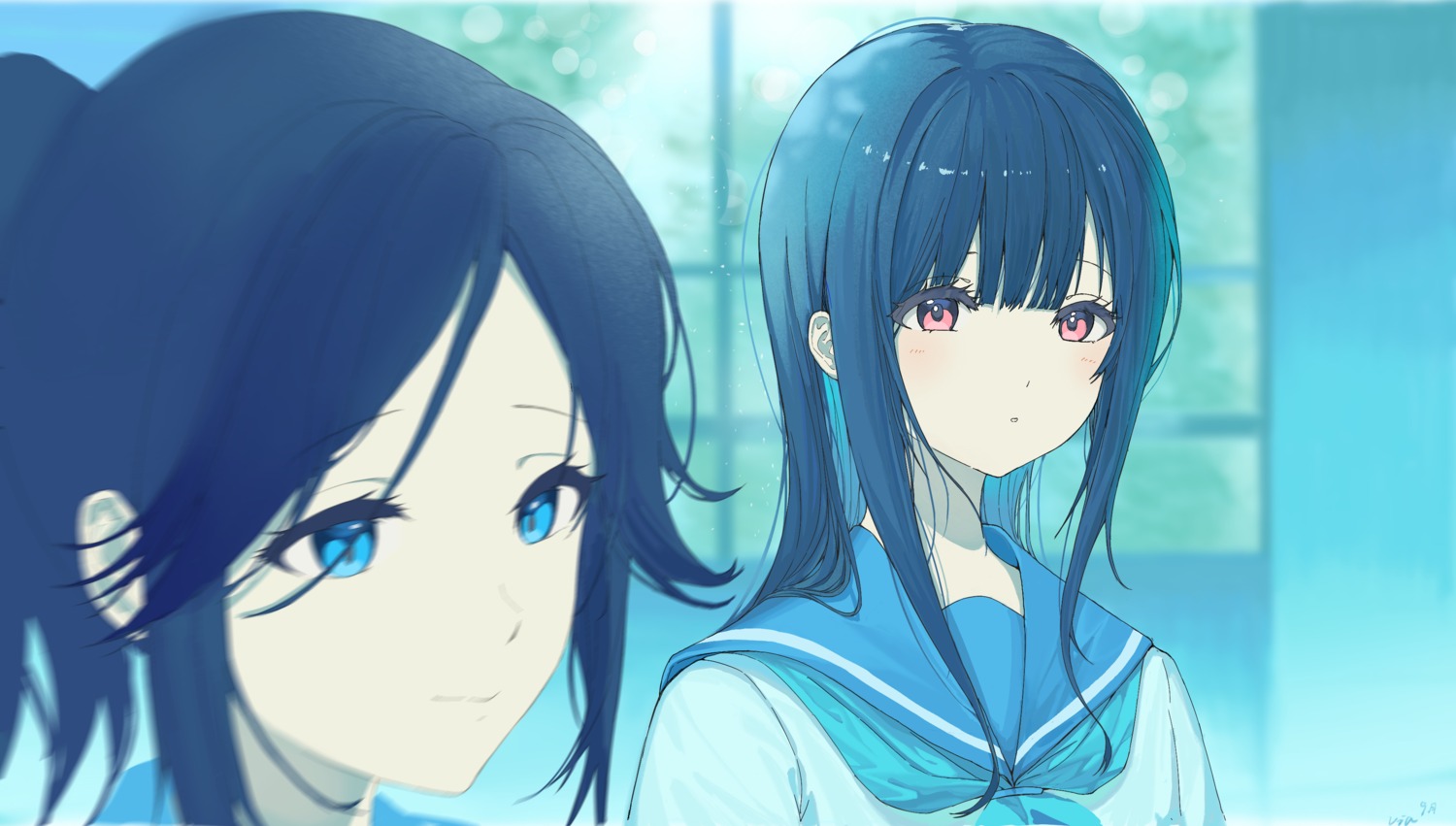 hibike!_euphonium, kasaki_nozomi, liz_to_aoi_tori, seifuku, v.ia, yoroizuka_mizore
