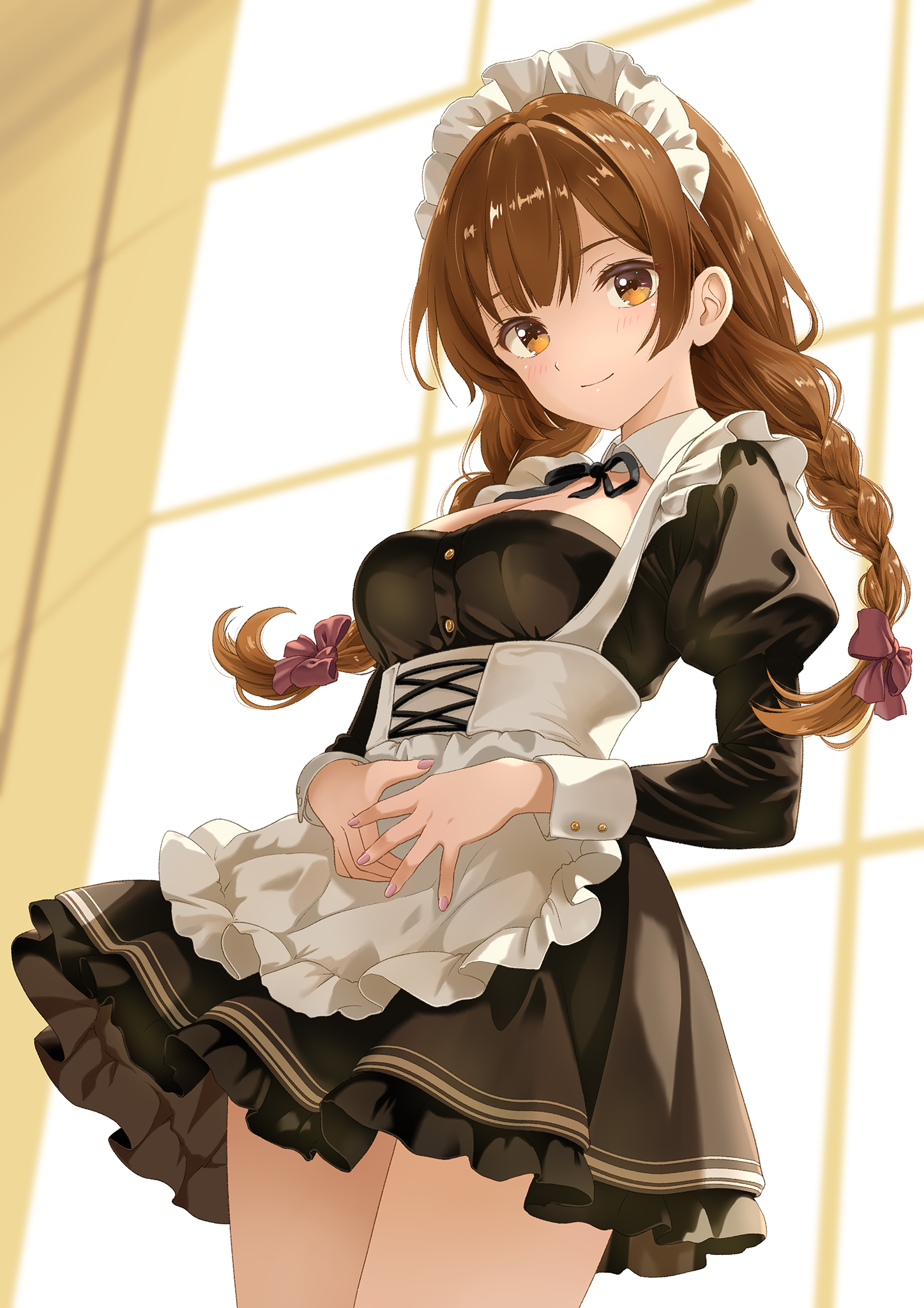 maid, no_bra, ponnetsu, skirt_lift