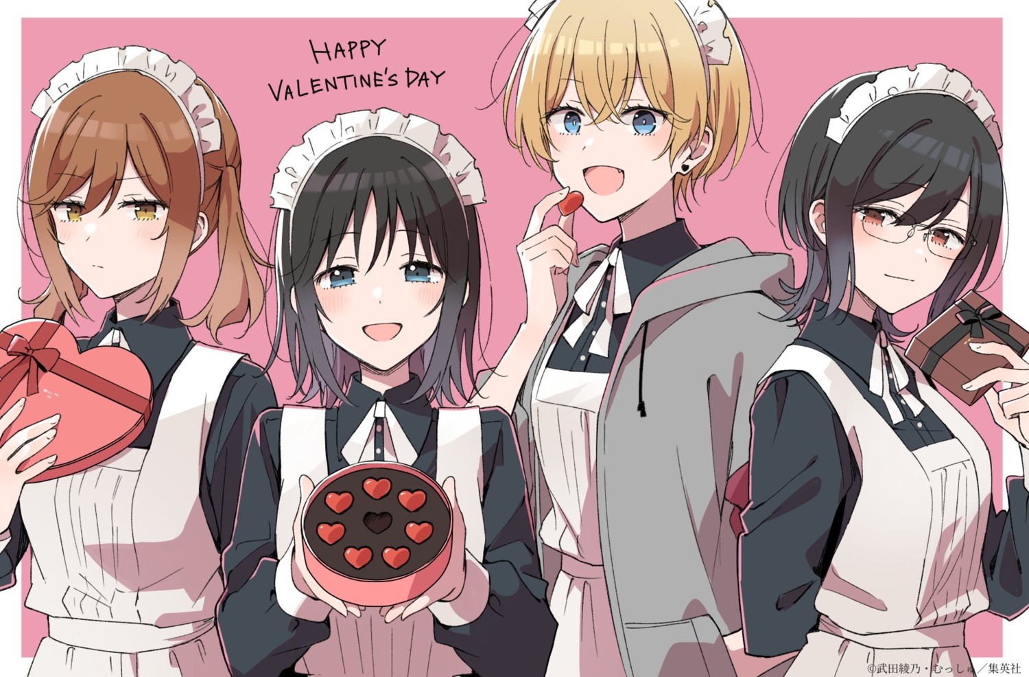 hana_wa_saku_shura_no_gotoku, haruyama_hana, maid, megane, musshu, natsue_an, totonoi_ryouko, usurai_mizuki