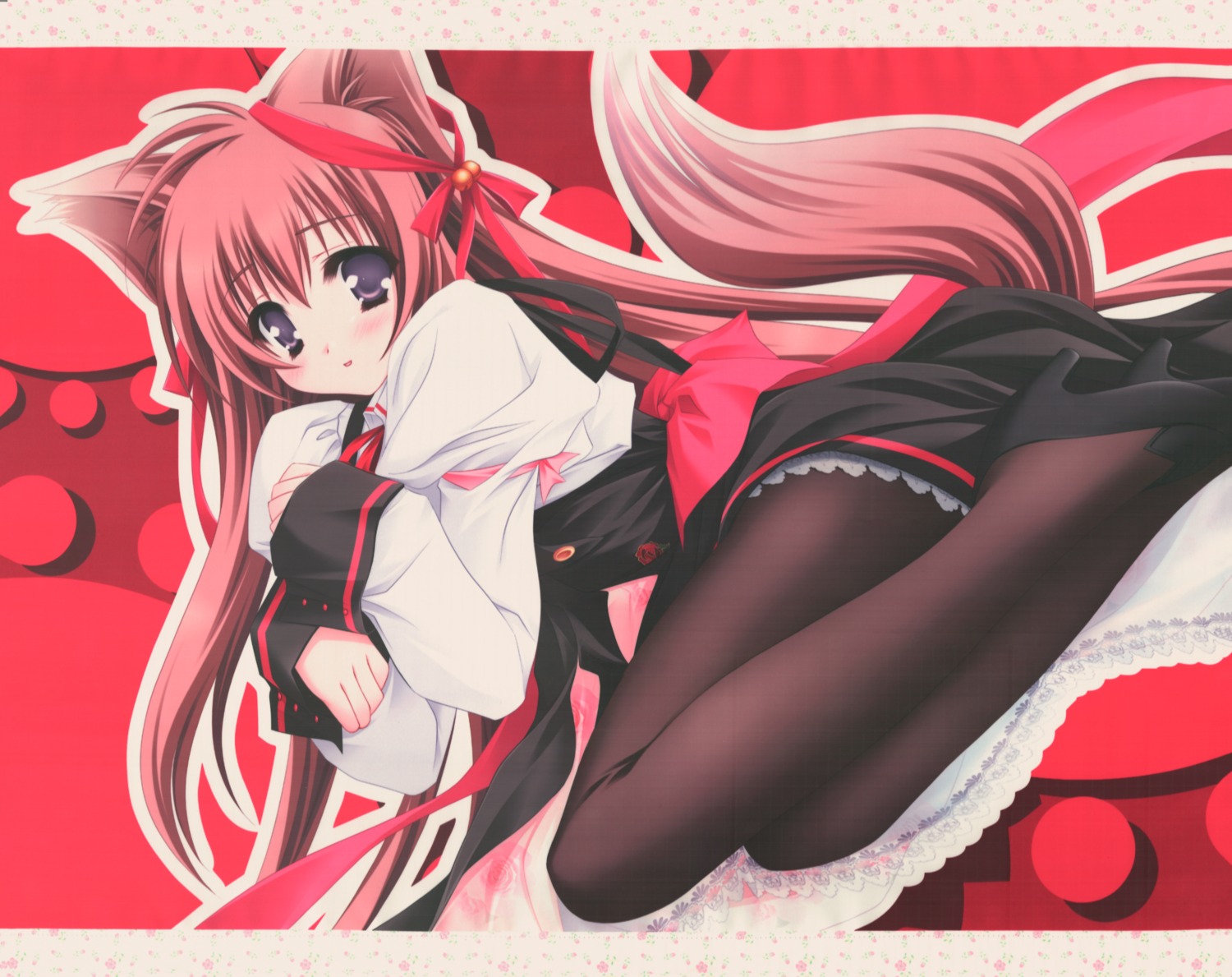 animal_ears, heels, lump_of_sugar, mito_mashiro, moekibara_fumitake, pantyhose, screening, seifuku