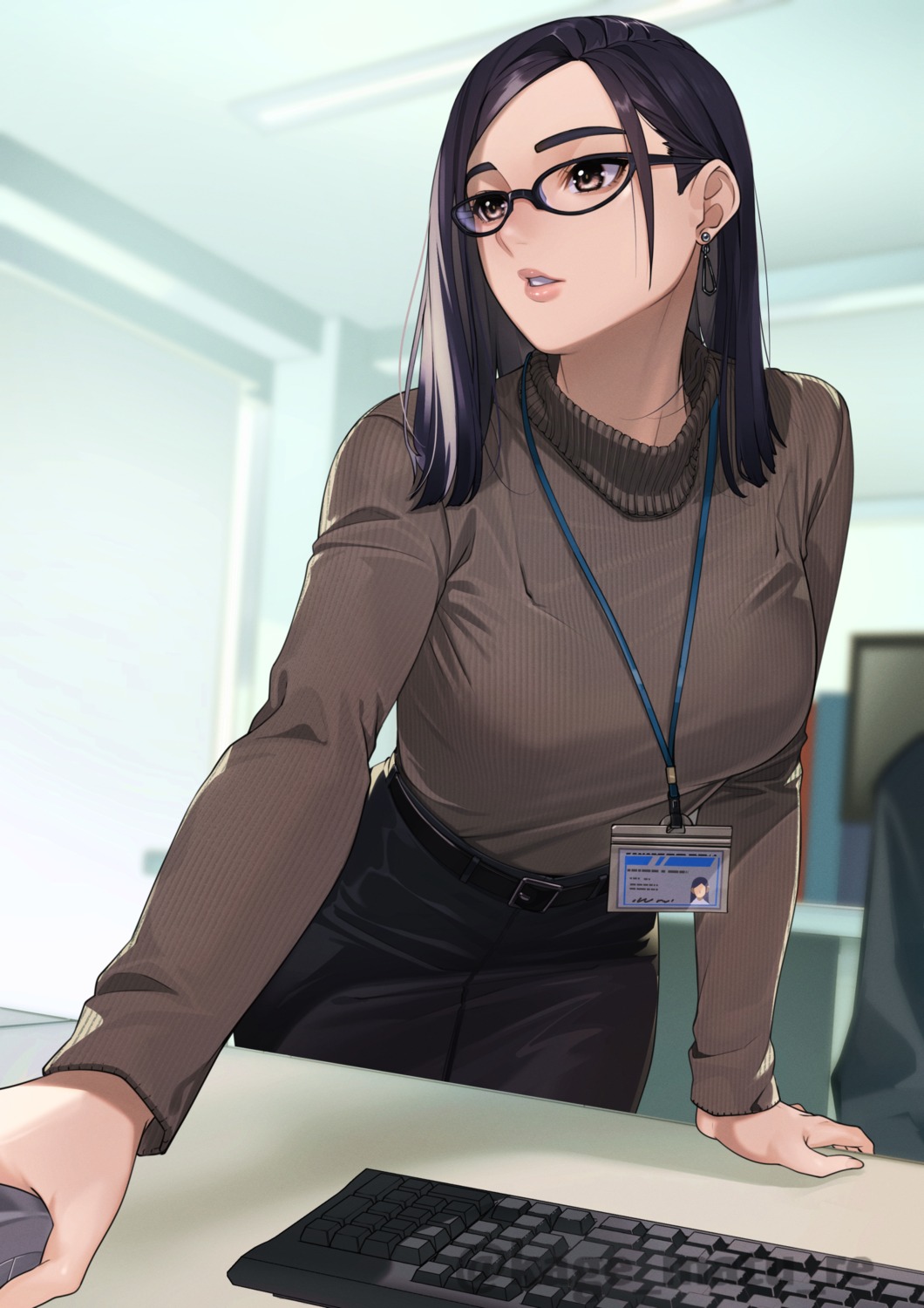 kagematsuri, megane, sweater