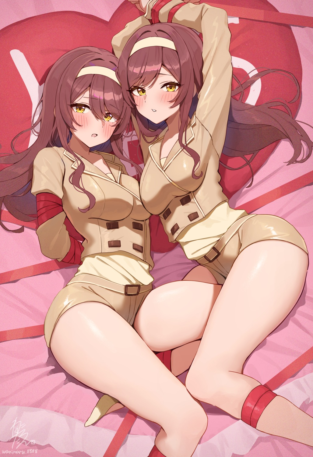 bondage, oosaki_amana, oosaki_tenka, the_idolm@ster, the_idolm@ster_shiny_colors, valentine, wanimaru