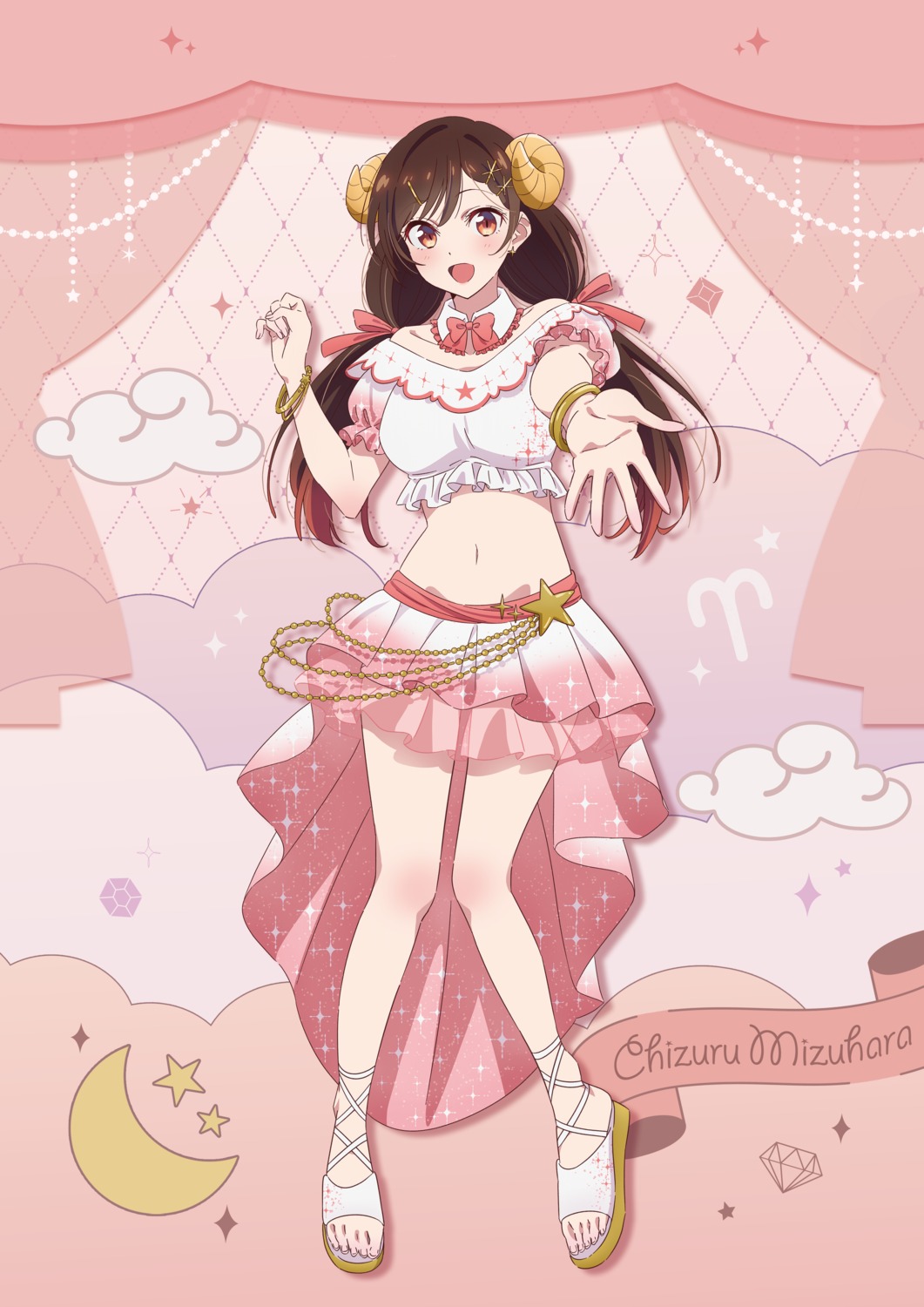 horns, ichinose_chizuru, kanojo_okarishimasu, no_bra, see_through, tagme